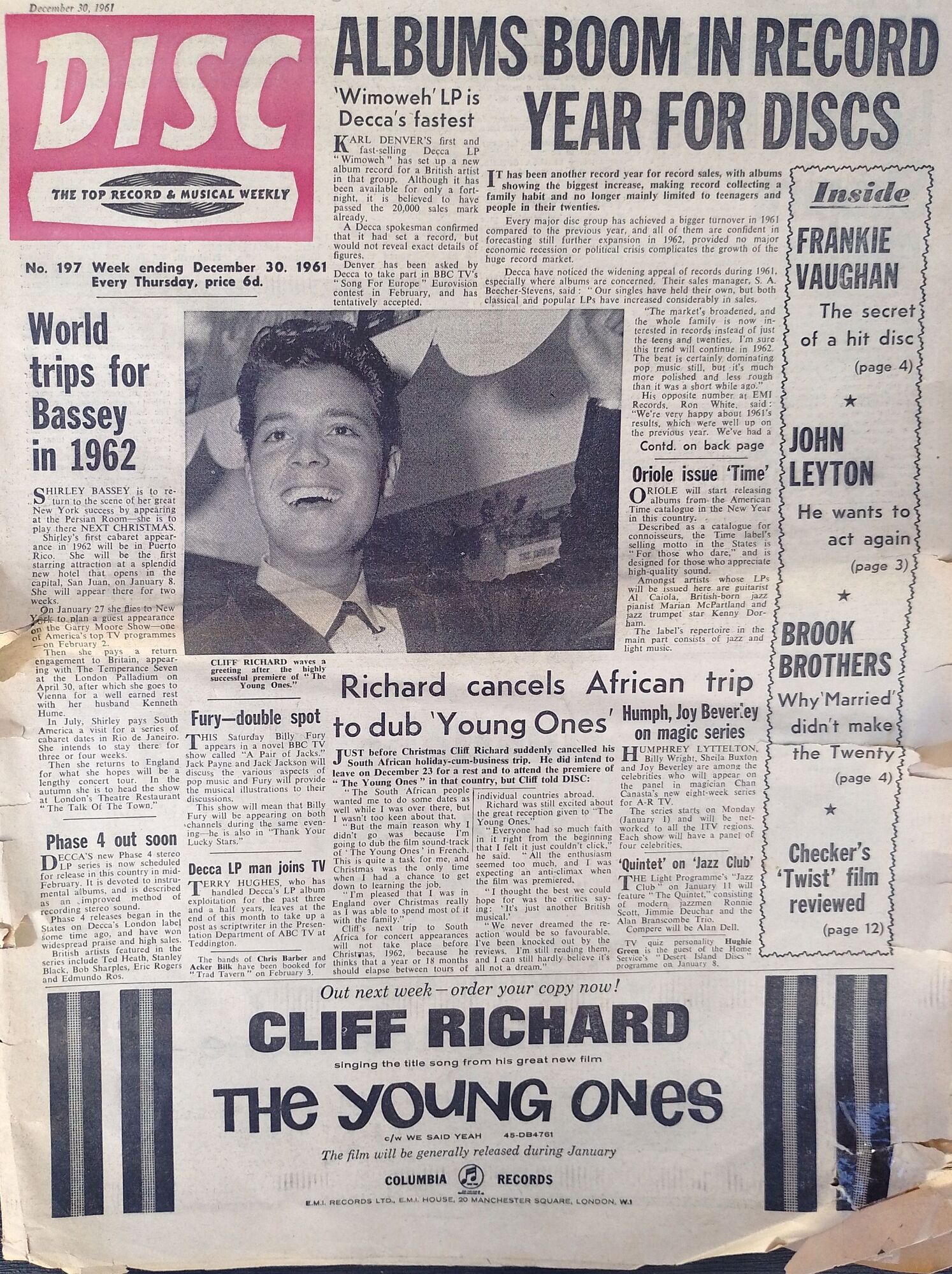 Cover of Disc, December 30, 1961