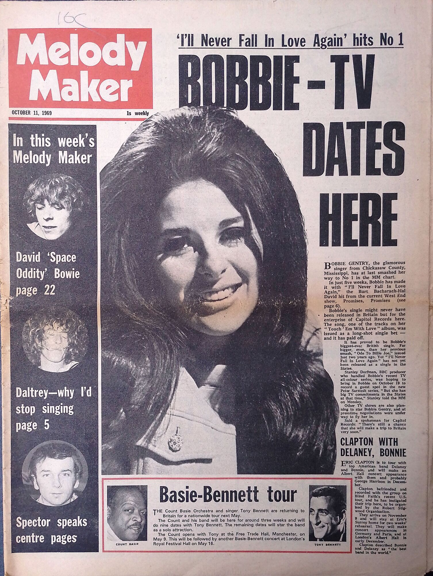Cover of Melody Maker, October 11, 1969